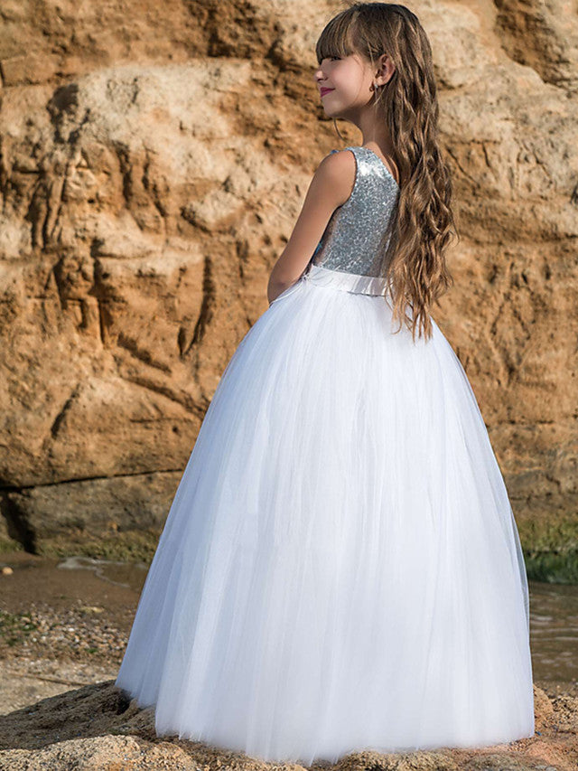 Robe de bal longue maxi en tulle à col bateau pour mariage, anniversaire, concours de beauté ou demoiselle d'honneur