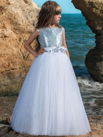 Vestido largo de gala maxi de tul con escote barco para bodas, cumpleaños, concursos y damitas de honor.