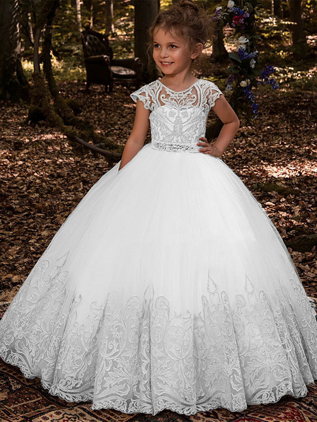 Vestido largo de gala con cola de barrido para bodas, cumpleaños, concursos de belleza y damitas de honor.