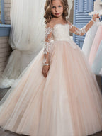 Robe de bal longue à traîne balayée, manches longues, idéale pour un mariage, un anniversaire ou un concours de beauté, ou pour une demoiselle d'honneur.