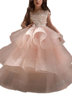 Robe de bal longue en tulle et dentelle, robe de demoiselle d'honneur à manches