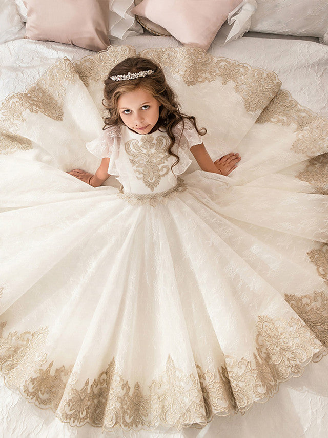 Vestidos largos de baile de tul y encaje para bodas, cumpleaños, concursos y damitas de honor.
