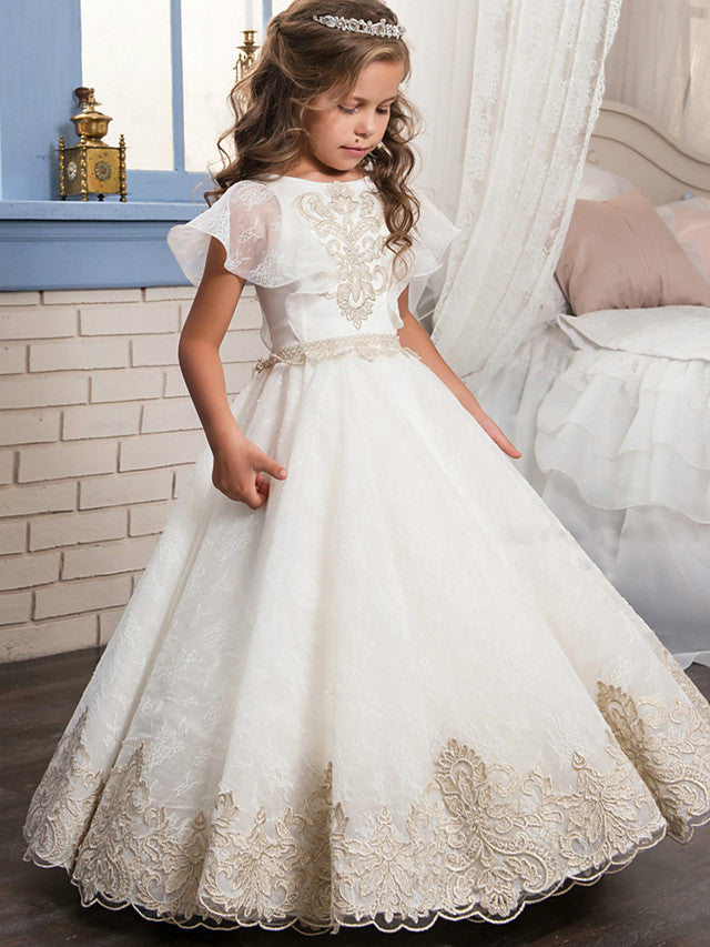 Vestidos largos de baile de tul y encaje para bodas, cumpleaños, concursos y damitas de honor.