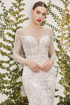 Long Fitted Wedding Gown