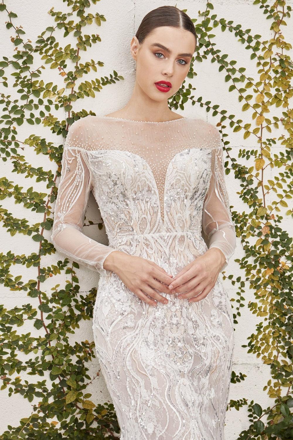 Long Fitted Wedding Gown