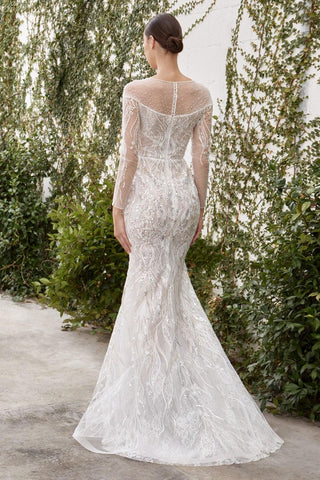 Vestido de novia largo ajustado