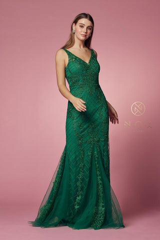 Robe de bal sirène longue et sans manches