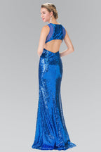 Vestido largo de lentejuelas para baile de graduación o gala