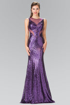 Vestido largo de lentejuelas para baile de graduación o gala