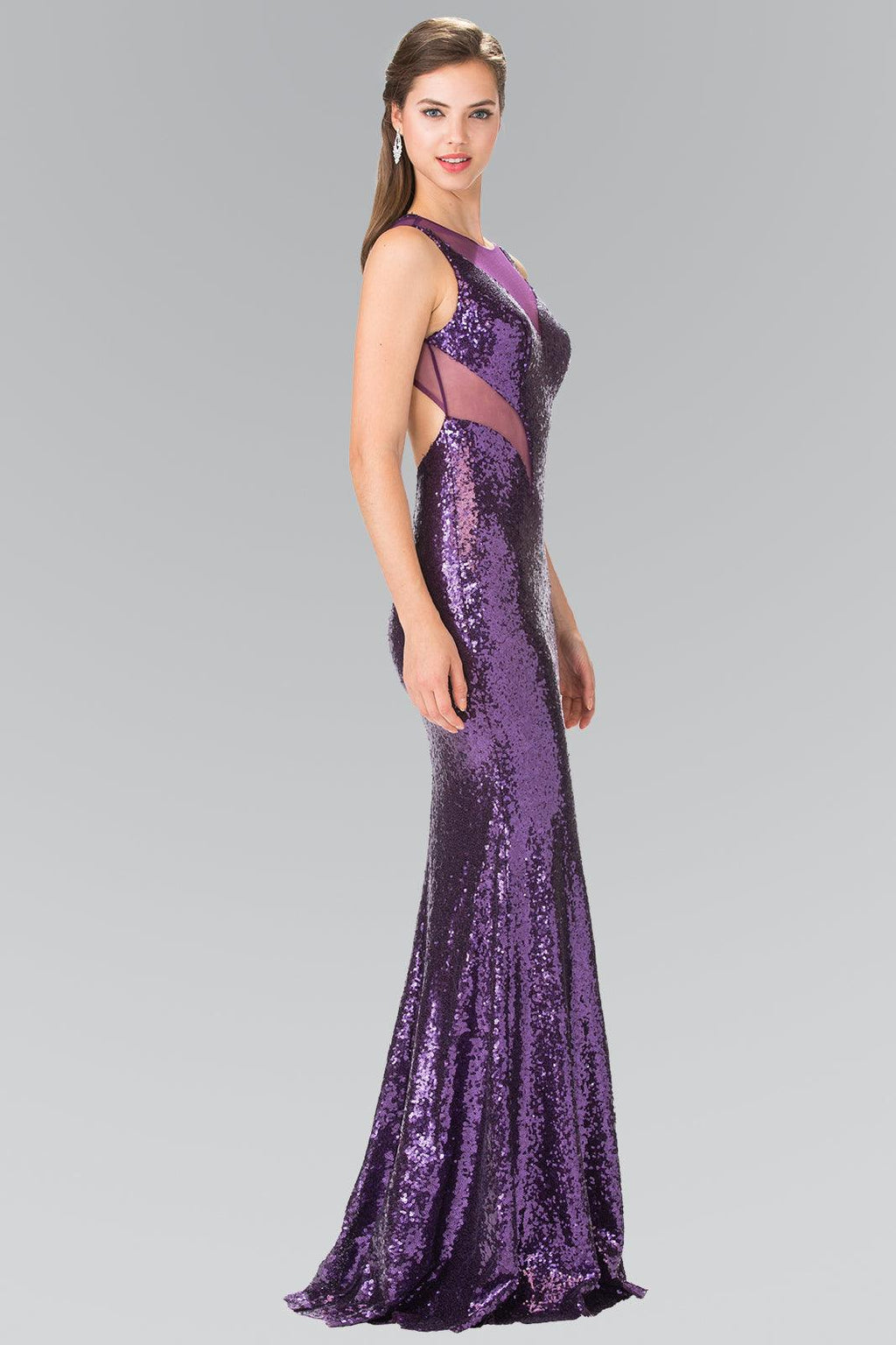 Vestido largo de lentejuelas para baile de graduación o gala