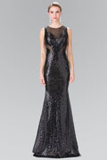 Vestido largo de lentejuelas para baile de graduación o gala