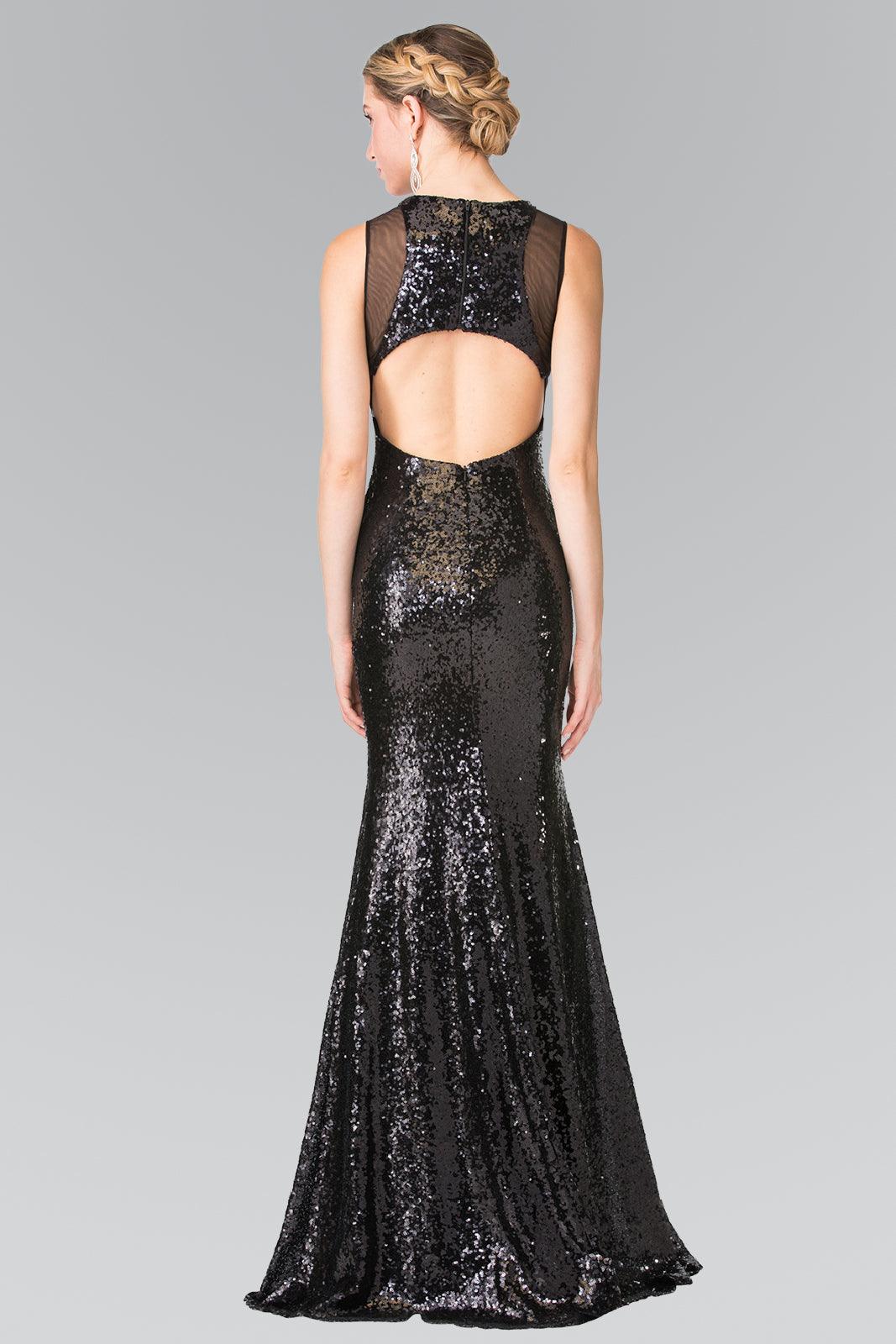 Vestido largo de lentejuelas para baile de graduación o gala