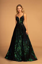 Robe de bal longue entièrement pailletée