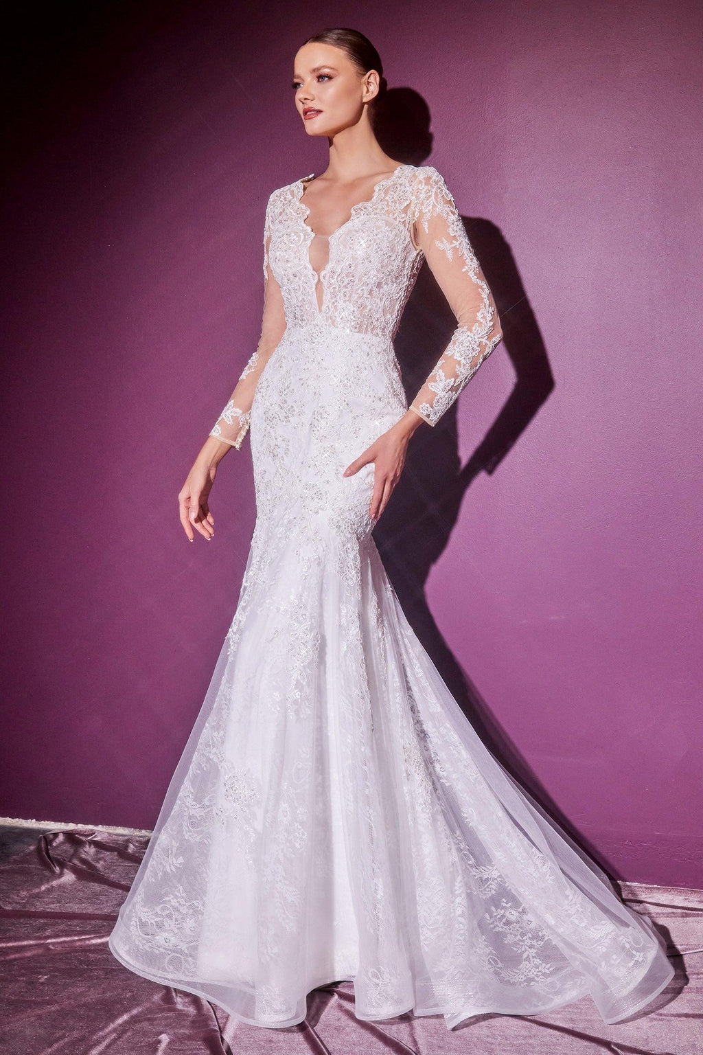 Robe de mariée sirène longue 