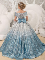 Robe de bal longue de princesse à sequins, épaules dénudées, robe de demoiselle d'honneur pour mariage