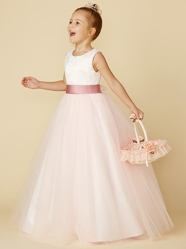 Vestidos largos de princesa de satén y tul para bodas, cumpleaños, concursos y damitas de honor