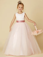 Vestidos largos de princesa de satén y tul para bodas, cumpleaños, concursos y damitas de honor