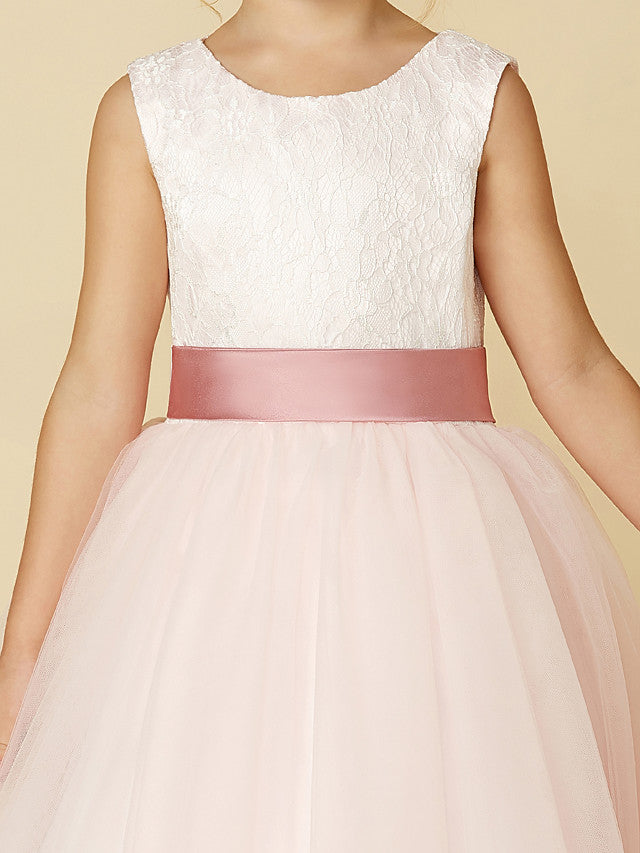 Vestidos largos de princesa de satén y tul para bodas, cumpleaños, concursos y damitas de honor