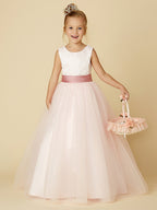 Vestidos largos de princesa de satén y tul para bodas, cumpleaños, concursos y damitas de honor