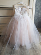 Robes longues de princesse en tulle style bohème avec manches pour demoiselles d'honneur