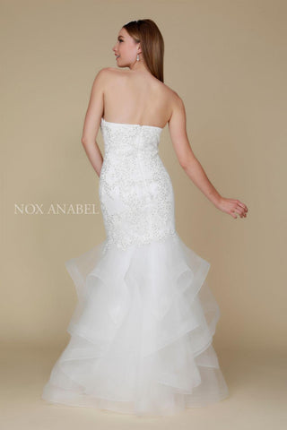 Robe de mariée longue bustier formelle