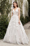 Robe de mariée longue blanche couture à fleurs