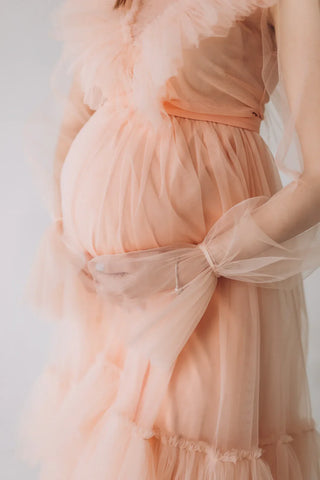 Vestidos de maternidad bohemios de manga larga