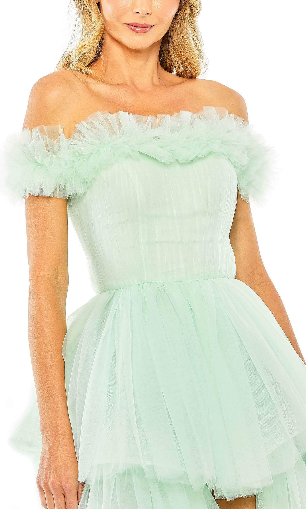 Robe de bal longue asymétrique à épaules dénudées
