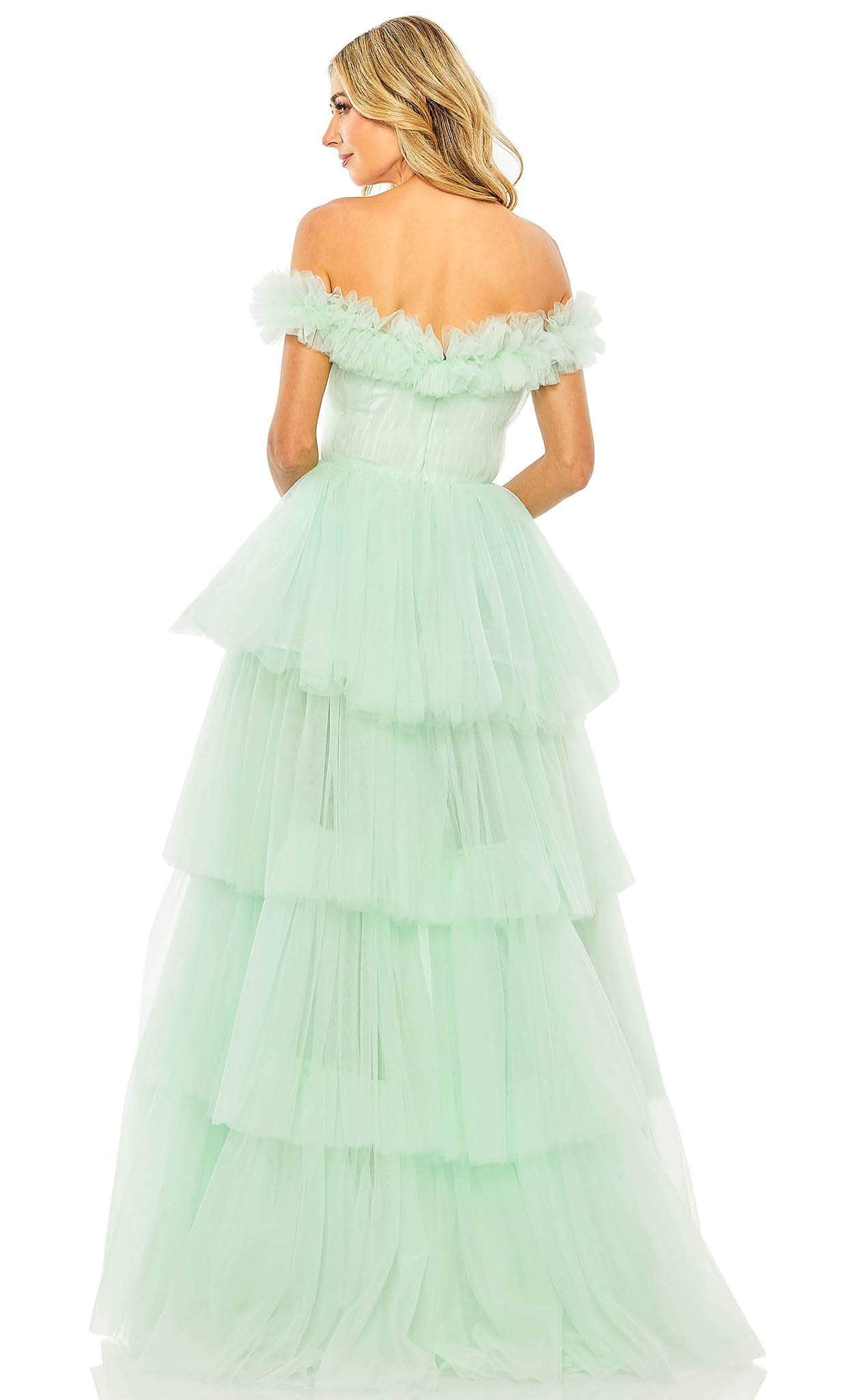 Robe de bal longue asymétrique à épaules dénudées