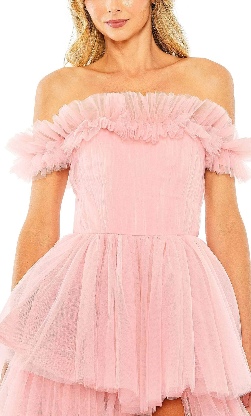 Robe de bal longue asymétrique à épaules dénudées