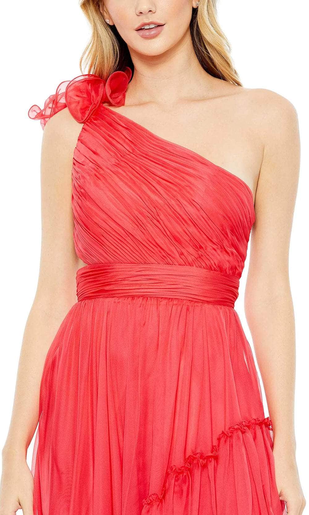 Asymmetrical Pleated Bodice Prom Dress