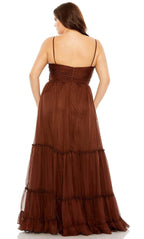 Chiffon Sleeveless Layered Gown