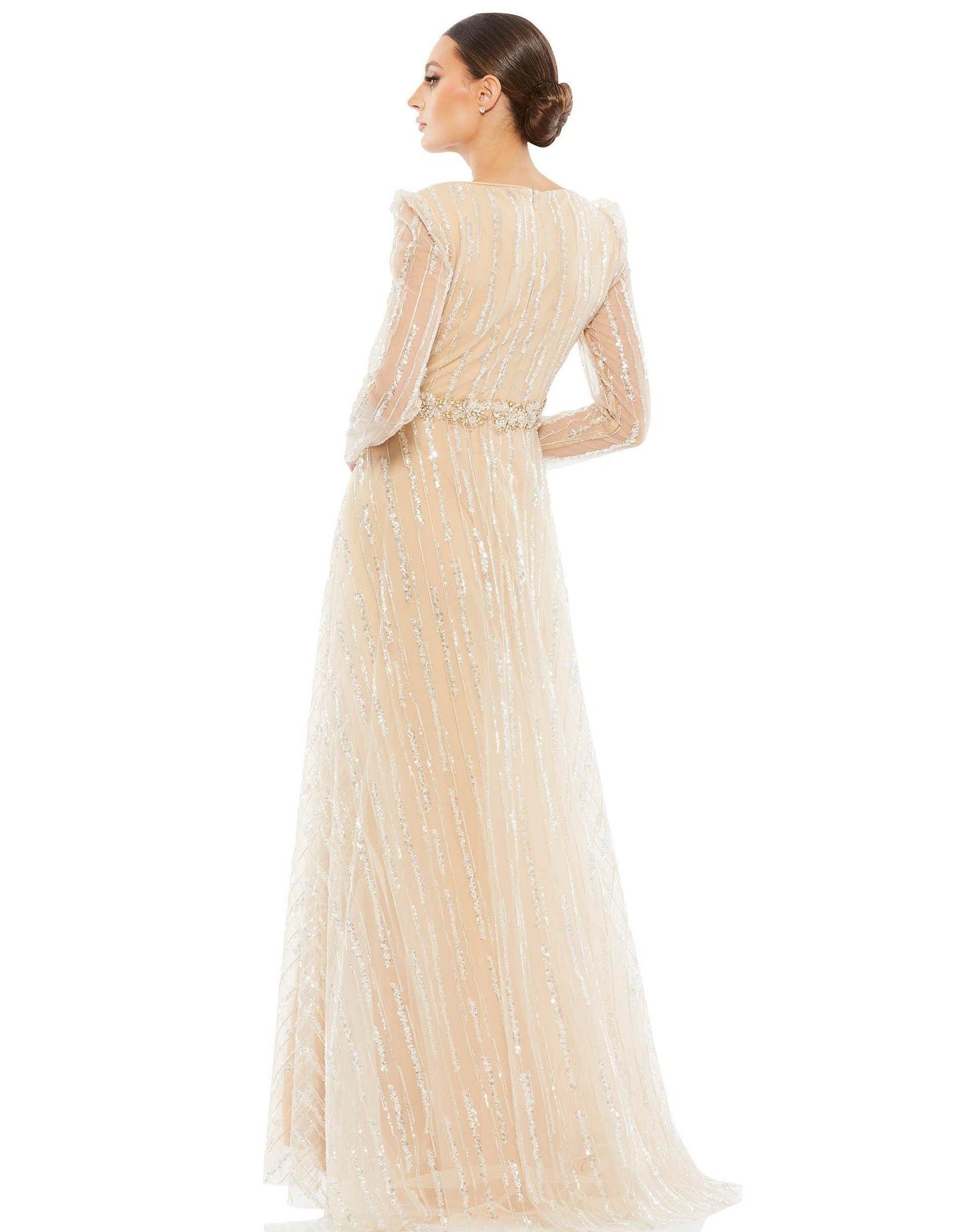 Long Sleeve Formal Evening Dress