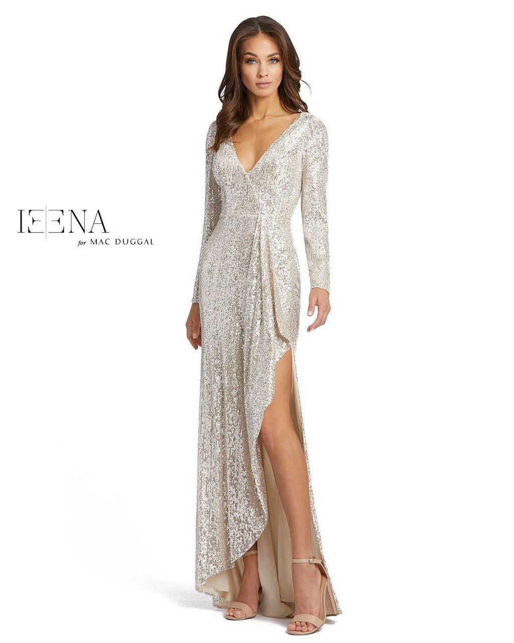 Prom Long Sleeve High Low Dress