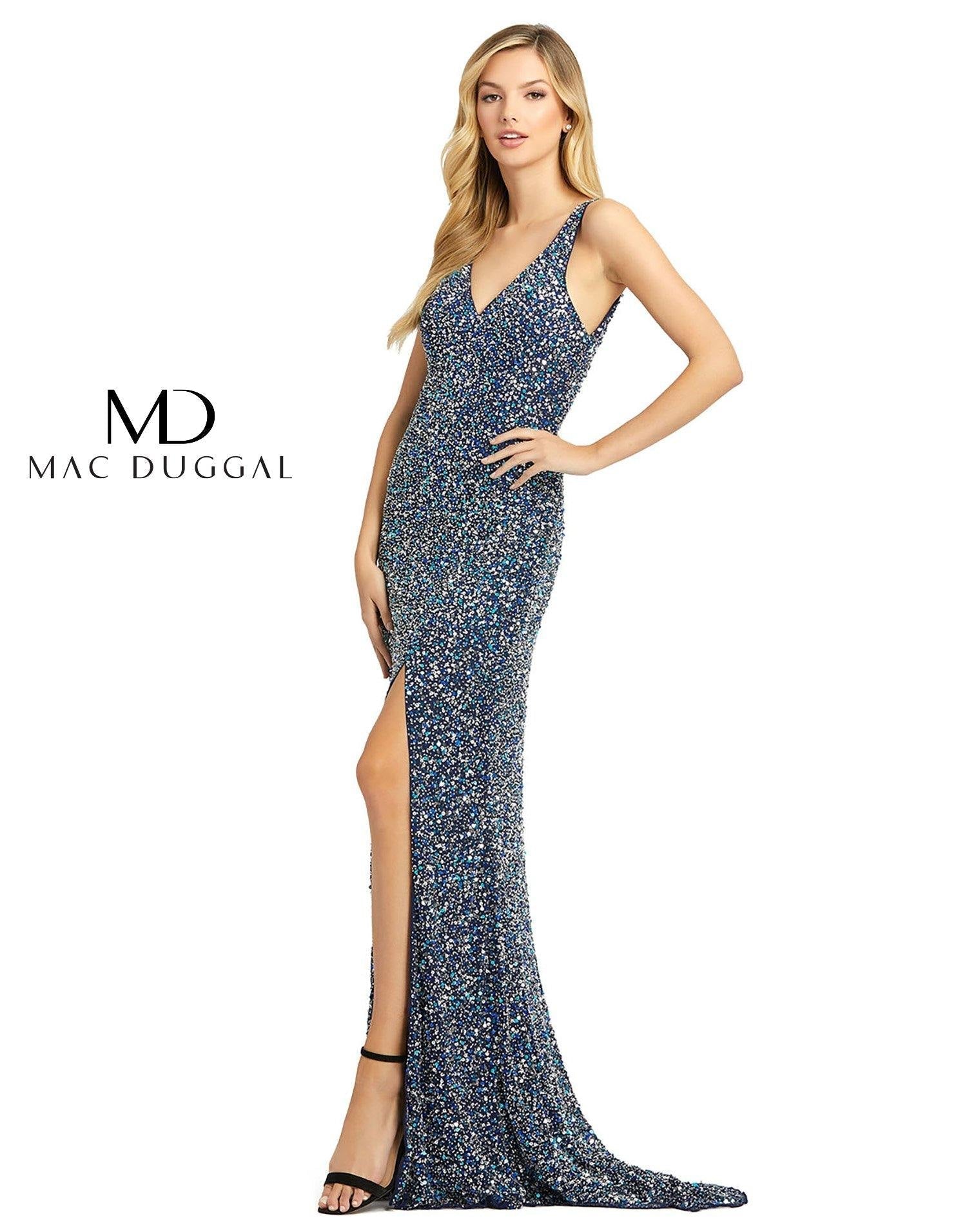 Prom Long Sleeveless High Slit Gown