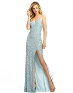 Prom Long Sleeveless High Slit Gown