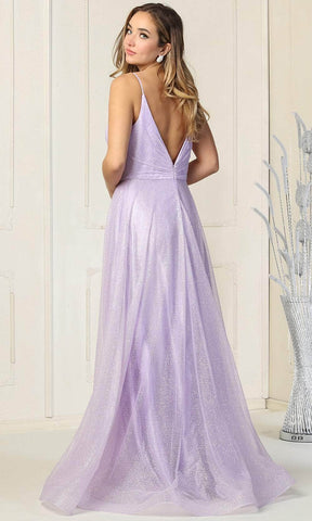 Robe de soirée sans manches en tulle pailleté à décolleté cache-cœur
