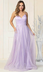 Robe de soirée sans manches en tulle pailleté à décolleté cache-cœur