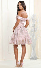 Robe de bal trapèze à paillettes