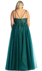 Multicolor Beaded Illusion Gown