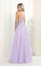 Multicolor Beaded Illusion Gown