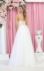 Multicolor Beaded Illusion Gown