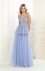 Multicolor Beaded Illusion Gown