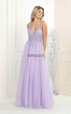 Multicolor Beaded Illusion Gown
