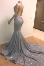 Mermaid Halter Sleeveless Floor-Length Formal Dresses