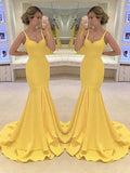 Robe de bal sirène à fines bretelles et sans manches en satin à plusieurs épaisseurs