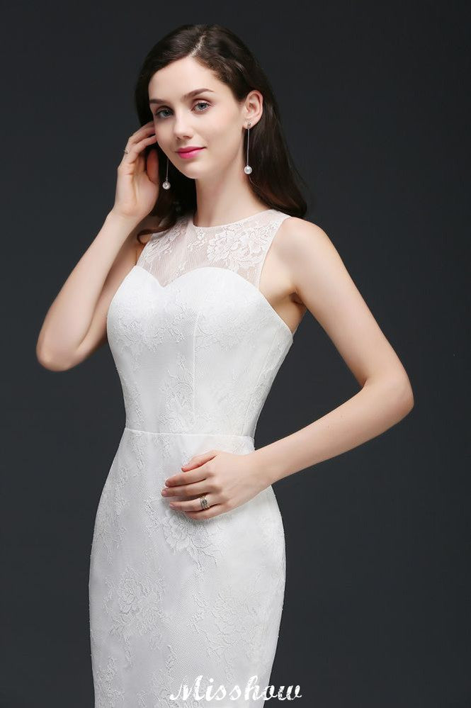 Robes de mariée sirène en dentelle avec traîne et boutons, nouveautés