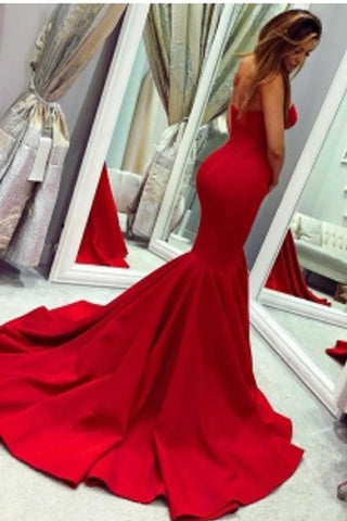 Vestido de fiesta de sirena con escote corazón, largo hasta el suelo, de gasa.