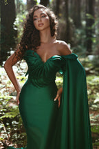 Mermaid Sweetheart Strapless Long With Shawl Prom Dresses