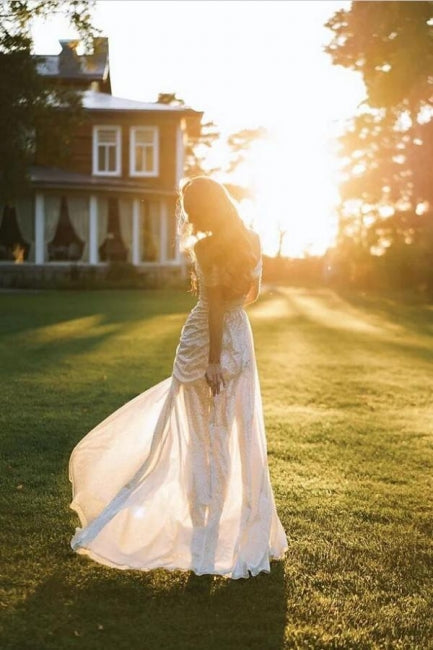 Robes de mariée sirène/trompette - Robe scintillante pour le cortège nuptial